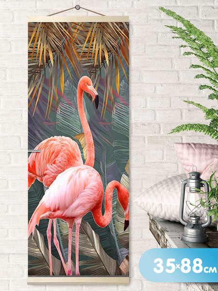 Изображение товара Картина по номерам Молли Розовый фламинго 35x88 / HRP0015