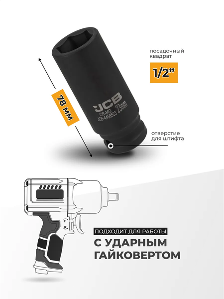 Изображение товара Головка слесарная JCB JCB-4458523 (59483)