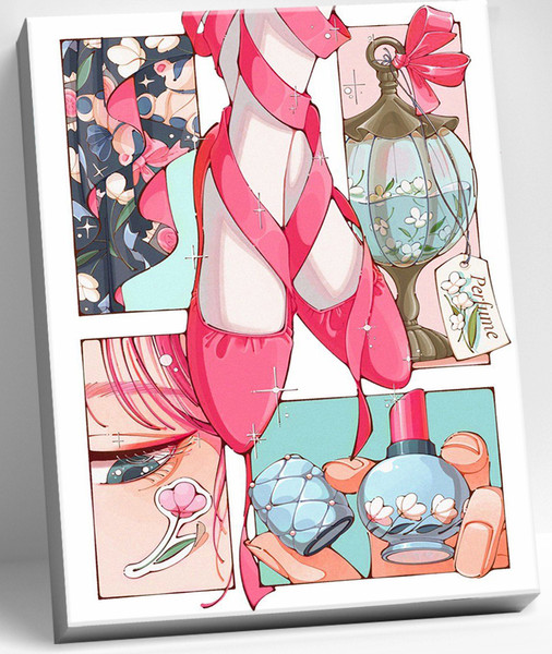Изображение товара Картина по номерам Молли Розовый коллаж 40x50 / HR0639