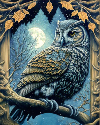 Изображение товара Картина по номерам Молли Ночная сова 40x50 / HR0652