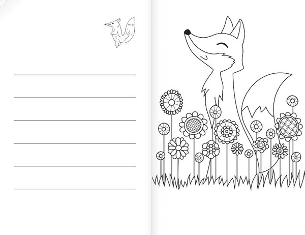 Изображение товара Раскраска АСТ Хитрые лисята. Открытка-раскраска, мягкая обложка