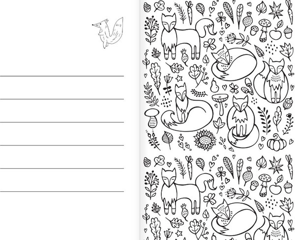 Изображение товара Раскраска АСТ Хитрые лисята. Открытка-раскраска, мягкая обложка