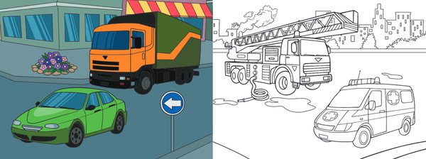 Изображение товара Раскраска Эксмо С фломастером. Машины, мягкая обложка