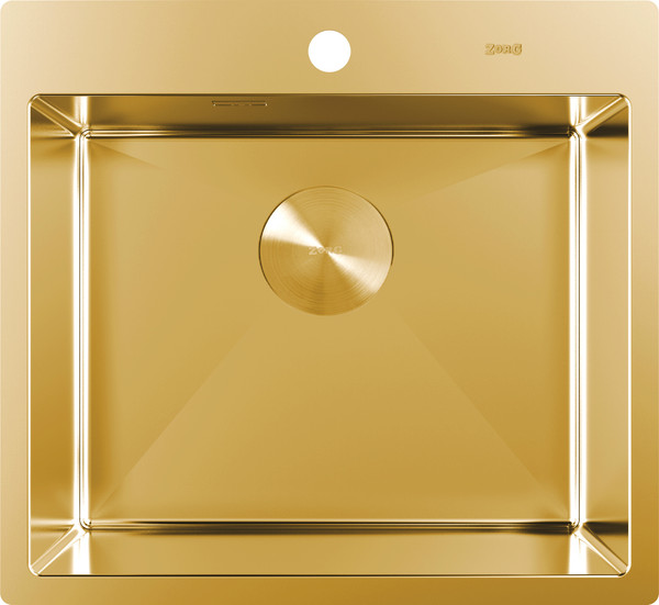 Изображение товара Мойка кухонная ZORG ZRN 5055 Premium PVD Gold