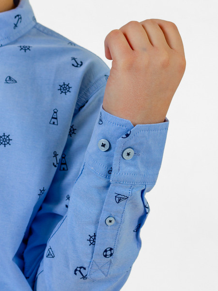 Изображение товара Рубашка детская Isee UN-72857B (р.34, голубой)