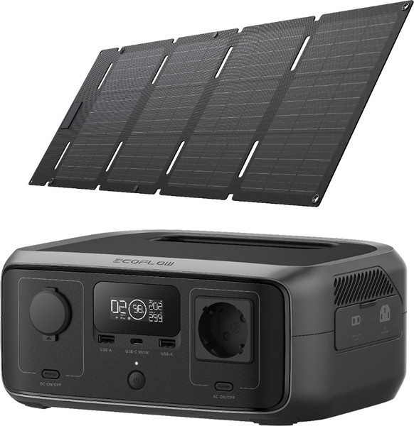 Изображение товара Комплект станции с солнечной панелью EcoFlow River 3 Solar Kit 45W