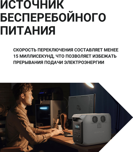 Изображение товара Портативная зарядная станция EcoFlow Delta 3 1500