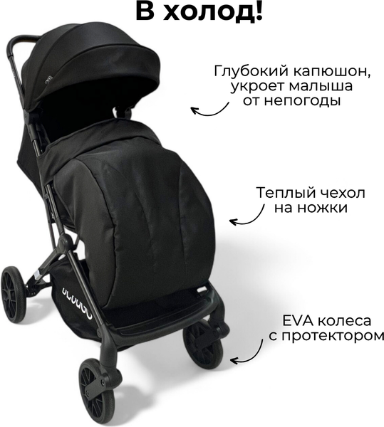Изображение товара Детская прогулочная коляска Bubago Vox BG160-1 (черный)