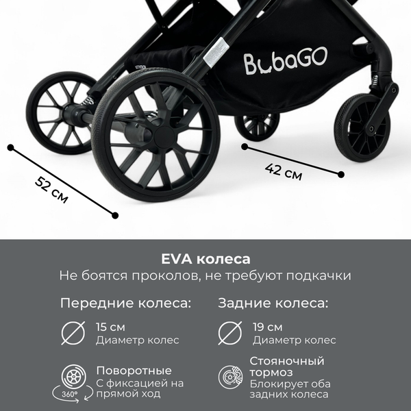 Изображение товара Детская прогулочная коляска Bubago Vox BG160-1 (черный)