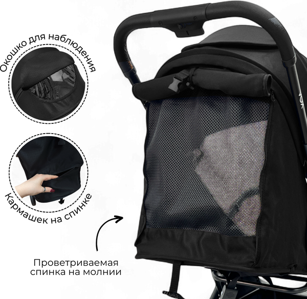 Изображение товара Детская прогулочная коляска Bubago Vox BG160-1 (черный)