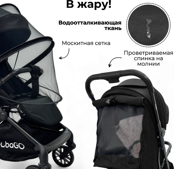Изображение товара Детская прогулочная коляска Bubago Vox BG160-1 (черный)