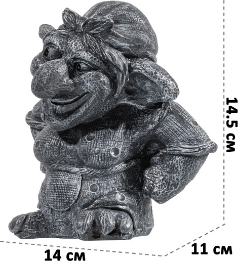 Изображение товара Фигурка для сада Elan Gallery Тролль Петровна / 140392 (серый)