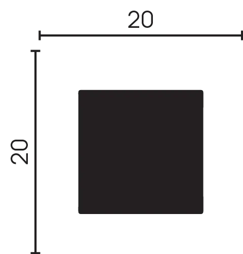 Изображение товара Молдинг Decor-Dizayn 622-73SH (20х20x3000)