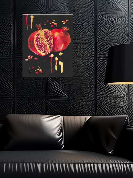 Изображение товара Картина по номерам Флюид Сочный гранат 40x50 / BHR0581