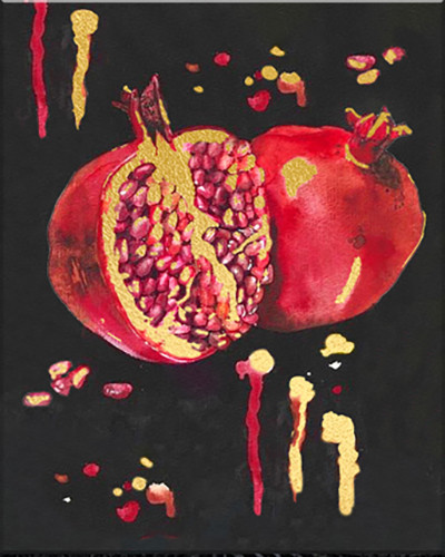Изображение товара Картина по номерам Флюид Сочный гранат 40x50 / BHR0581