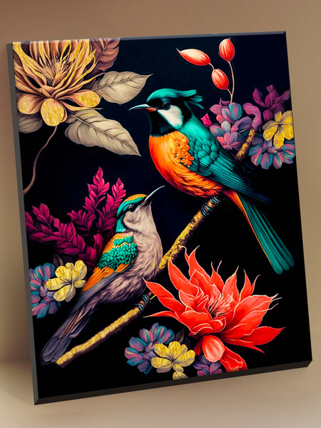 Изображение товара Картина по номерам Флюид Райские птицы 40x50 / BHR0588