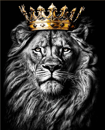 Изображение товара Картина по номерам Флюид Царь зверей 40x50 / BHR0592