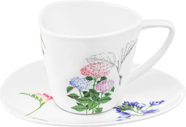 Изображение товара Чашка с блюдцем Elan Gallery Ботанический атлас / 540800