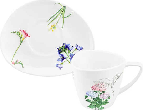 Изображение товара Чашка с блюдцем Elan Gallery Ботанический атлас / 540800