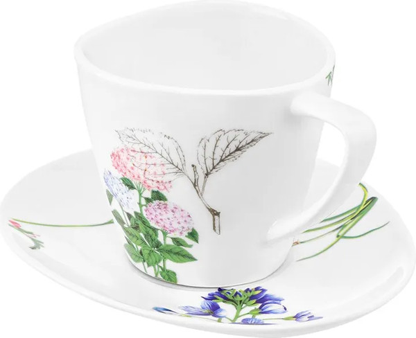 Изображение товара Чашка с блюдцем Elan Gallery Ботанический атлас / 540800