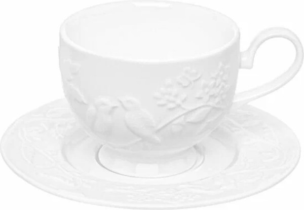 Изображение товара Кружка с блюдцем Elan Gallery Птички на ветке / 540876_2