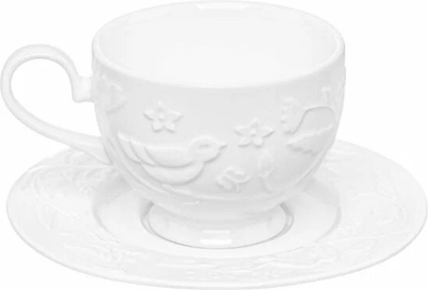 Изображение товара Кружка с блюдцем Elan Gallery Птички на ветке / 540876_2