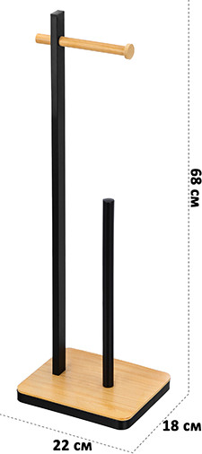 Изображение товара Стойка для туалетной бумаги El Casa 240507 (на бамбуковой подставке)