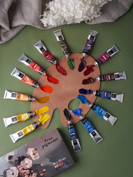 Изображение товара Масляные краски Малевичъ Tician. True pigment / 520018 (14цв)