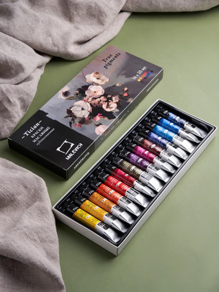 Изображение товара Масляные краски Малевичъ Tician. True pigment / 520018 (14цв)