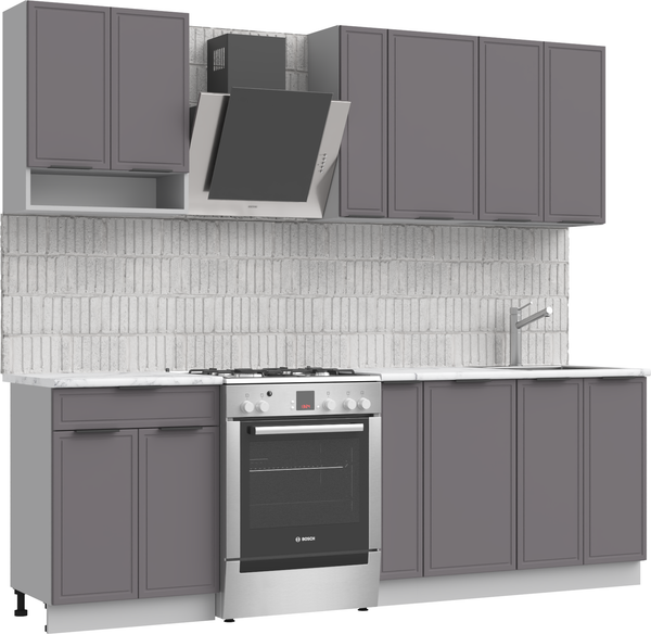 Изображение товара Кухонный гарнитур Arvento Флок-плюс 1.8м (графит)