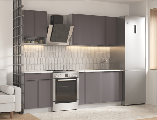 Изображение товара Кухонный гарнитур Arvento Флок-плюс 1.8м (графит)