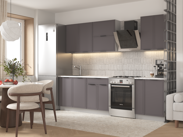 Изображение товара Кухонный гарнитур Arvento Флок-плюс 2м (графит)