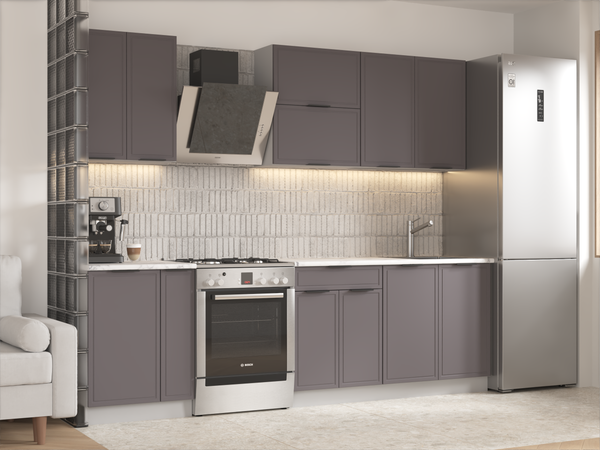 Изображение товара Кухонный гарнитур Arvento Флок-плюс 2м (графит)