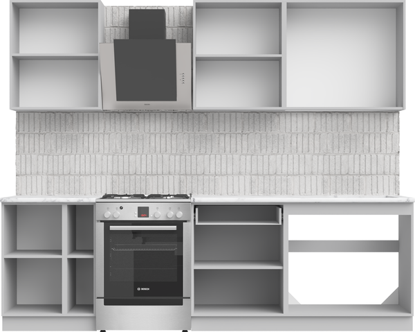 Изображение товара Кухонный гарнитур Arvento Флок-плюс 2м (графит)