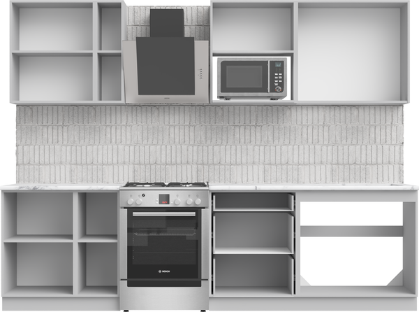 Изображение товара Кухонный гарнитур Arvento Флок-плюс 2.2м (графит)