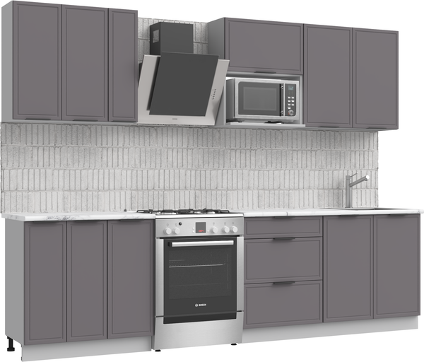 Изображение товара Кухонный гарнитур Arvento Флок-плюс 2.2м (графит)