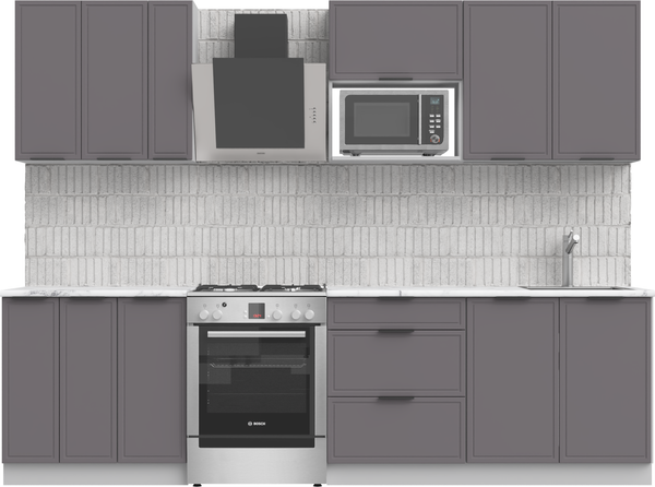 Изображение товара Кухонный гарнитур Arvento Флок-плюс 2.2м (графит)