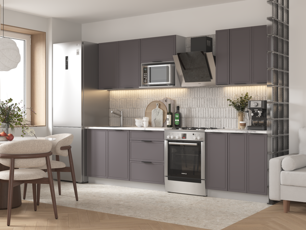 Изображение товара Кухонный гарнитур Arvento Флок-плюс 2.2м (графит)