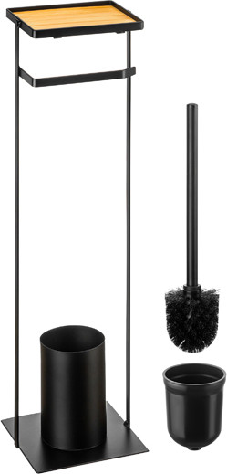 Изображение товара Стойка для туалетной бумаги с ершиком El Casa 240374 (черный)