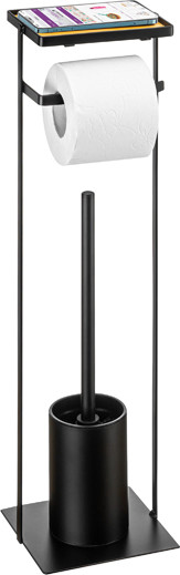 Изображение товара Стойка для туалетной бумаги с ершиком El Casa 240374 (черный)