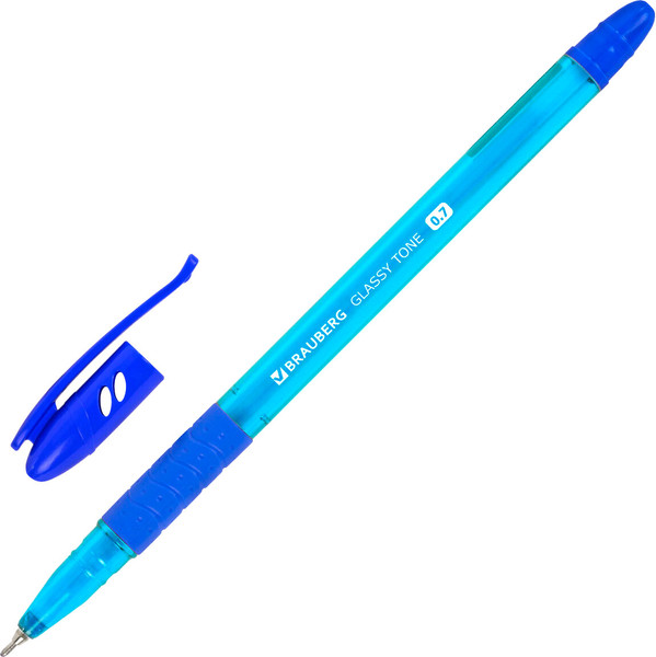 Изображение товара Ручка шариковая Brauberg Glassy Tone / 144108 (синий)