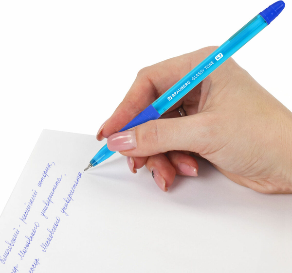 Изображение товара Ручка шариковая Brauberg Glassy Tone / 144108 (синий)