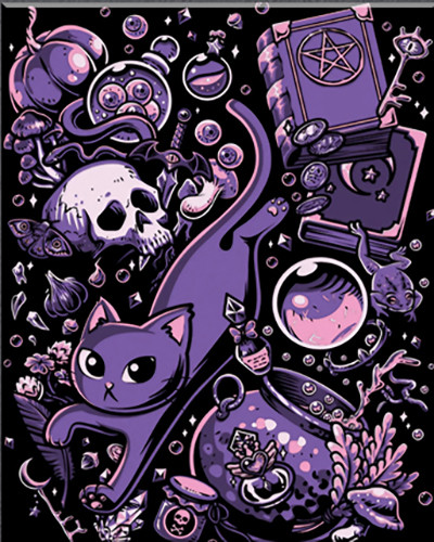 Изображение товара Картина по номерам Флюид Ведьмины вещицы 40x50 / BHR0556