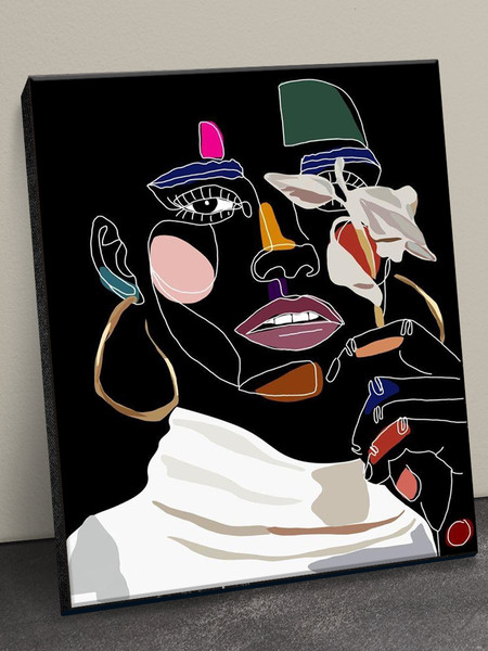 Изображение товара Картина по номерам Флюид Таинственная цветочница 40x50 / BHR0560