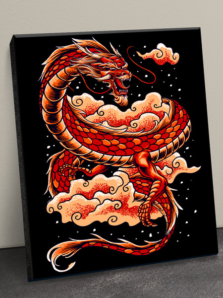 Изображение товара Картина по номерам Флюид Азиатский дракон 40x50 / BHR0561