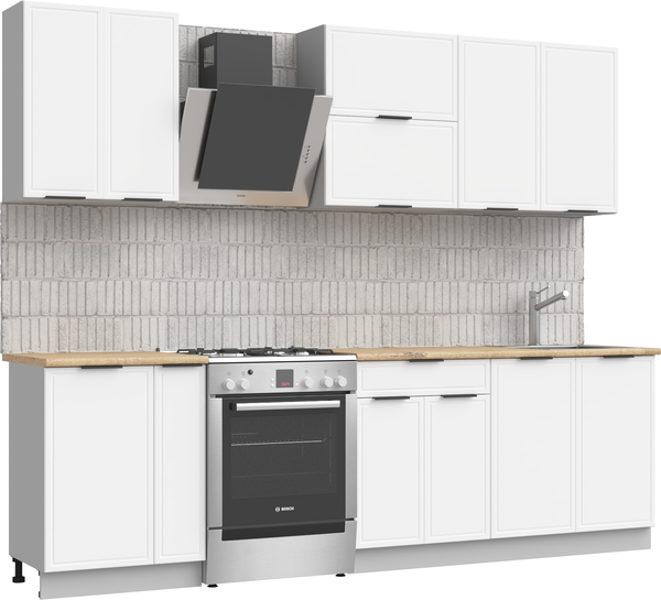 Изображение товара Кухонный гарнитур Arvento Флок-плюс 2м (белый)