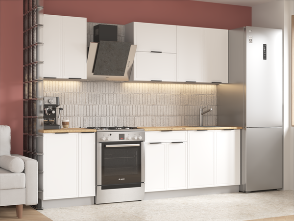 Изображение товара Кухонный гарнитур Arvento Флок-плюс 2м (белый)