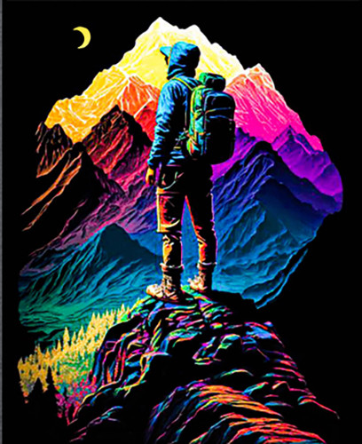 Изображение товара Картина по номерам Флюид Путешественник 40x50 / BHR0591