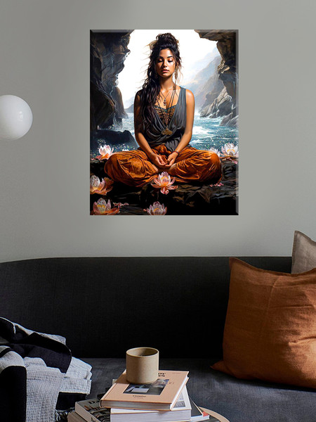 Изображение товара Картина по номерам Флюид Медитация на берегу океана 40x50 / BSH0003