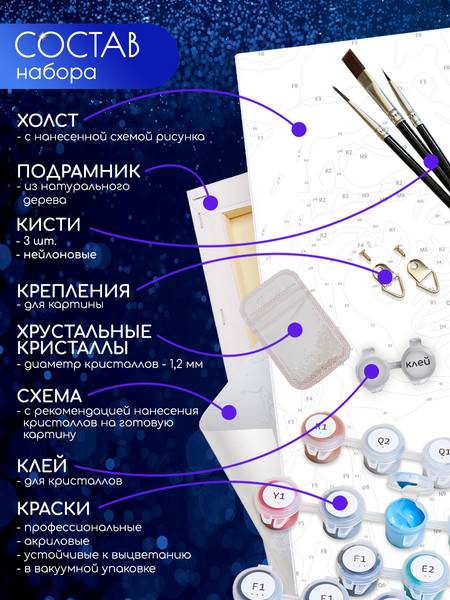 Изображение товара Картина по номерам Флюид Лебединая верность 40x50 / BSH0005